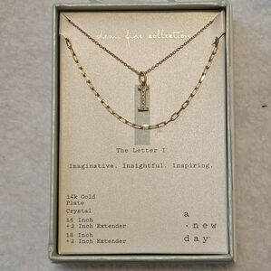 A New Day "I" Gold Necklace
